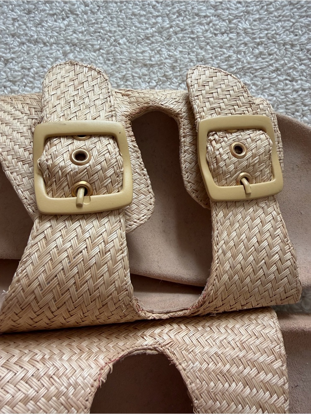Serpui Natasha Bun Straw Sandals SZ 9 like NEW - Picture 8 of 8